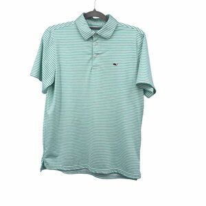 Vineyard Vines Mint Striped Polo Shirt